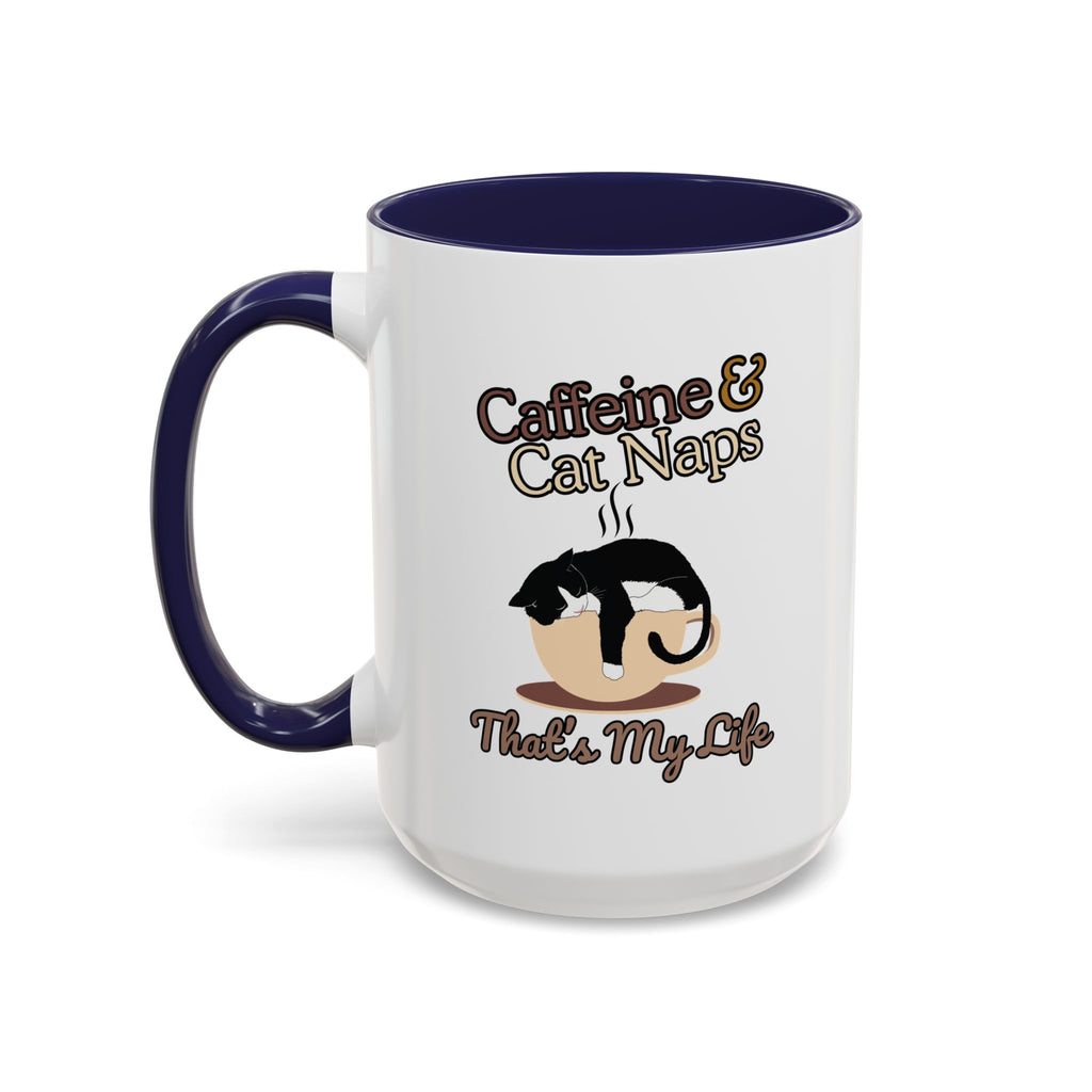 Coffee Mug - Caffeine & Cat Naps, Cat Lover Gift, Funny Cat Mug