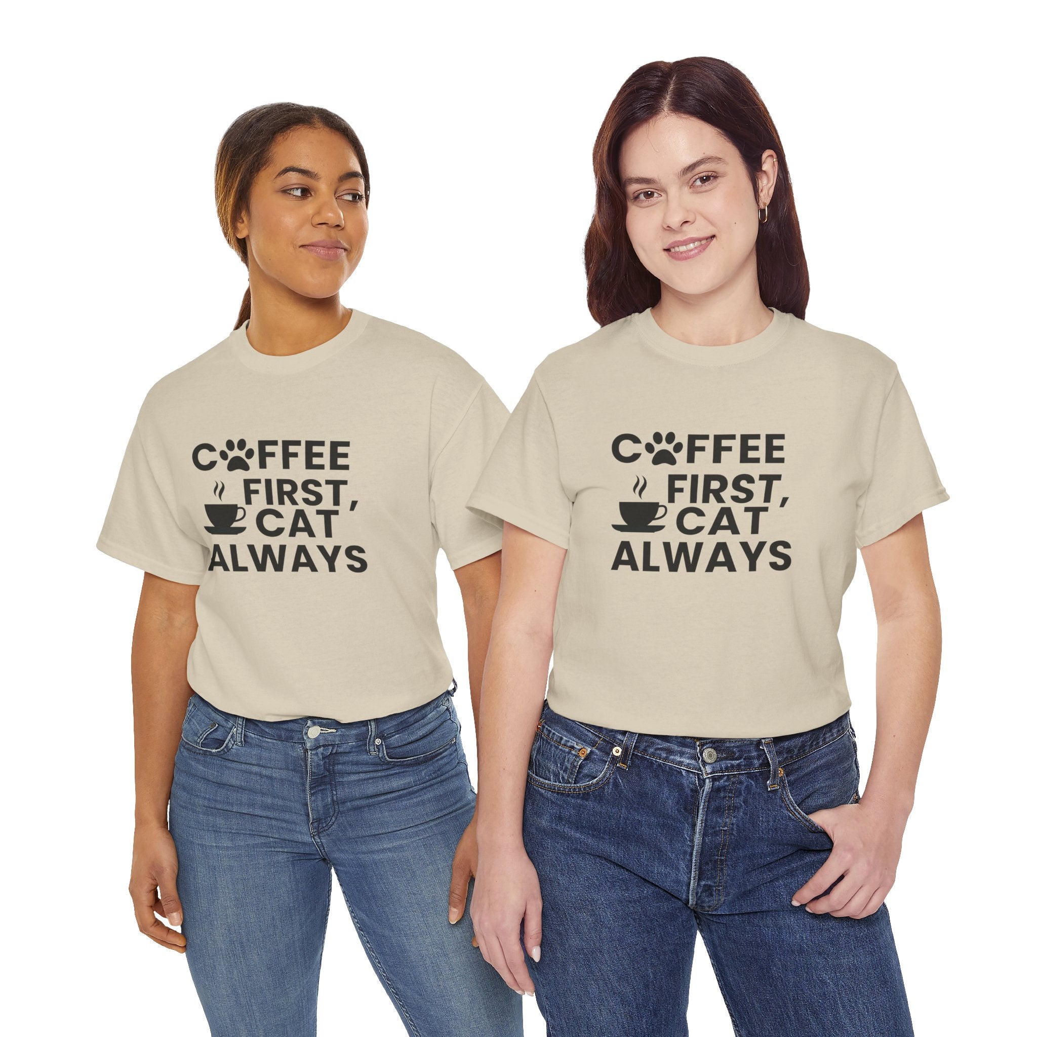 Coffee First, Cat Always T-Shirt