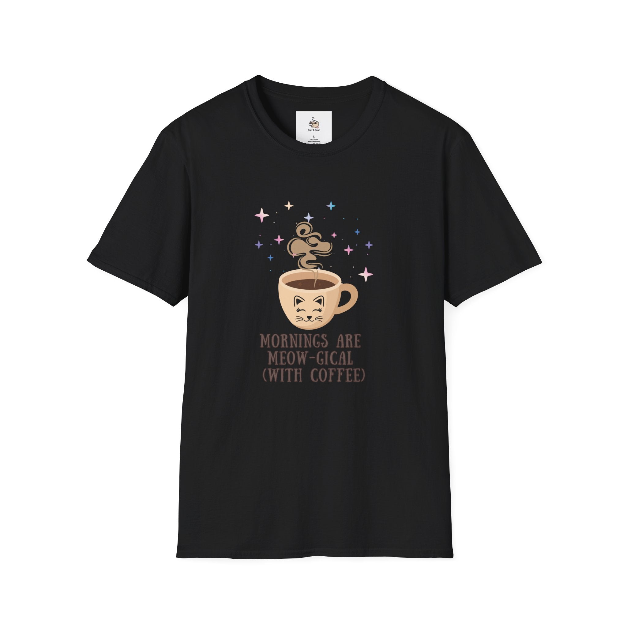Mornings Are Meow-gical with Coffee T-Shirt