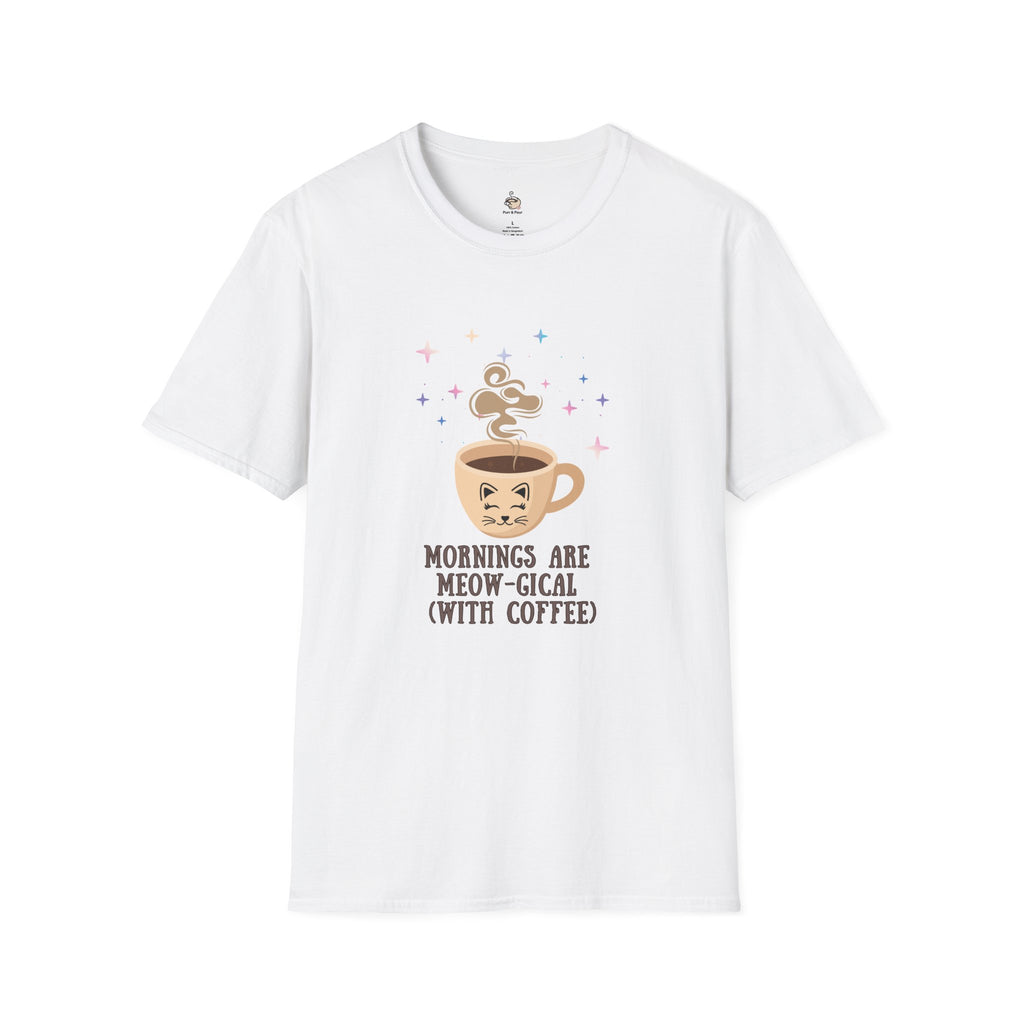 Mornings Are Meow-gical with Coffee T-Shirt