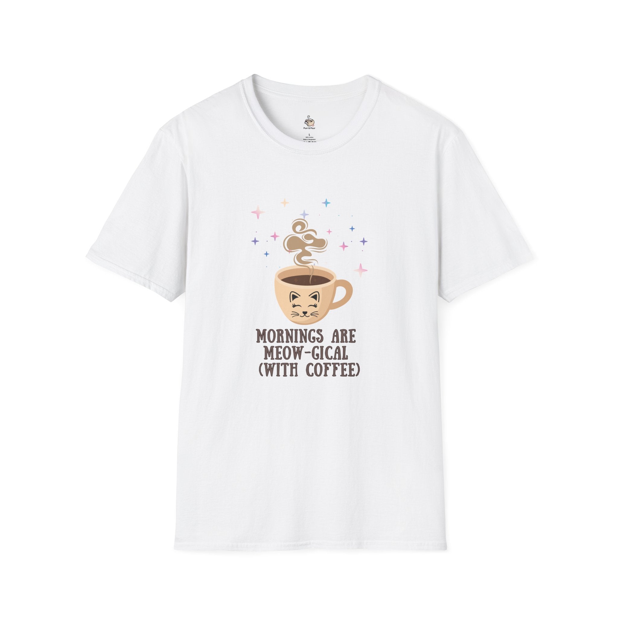 Mornings Are Meow-gical with Coffee T-Shirt