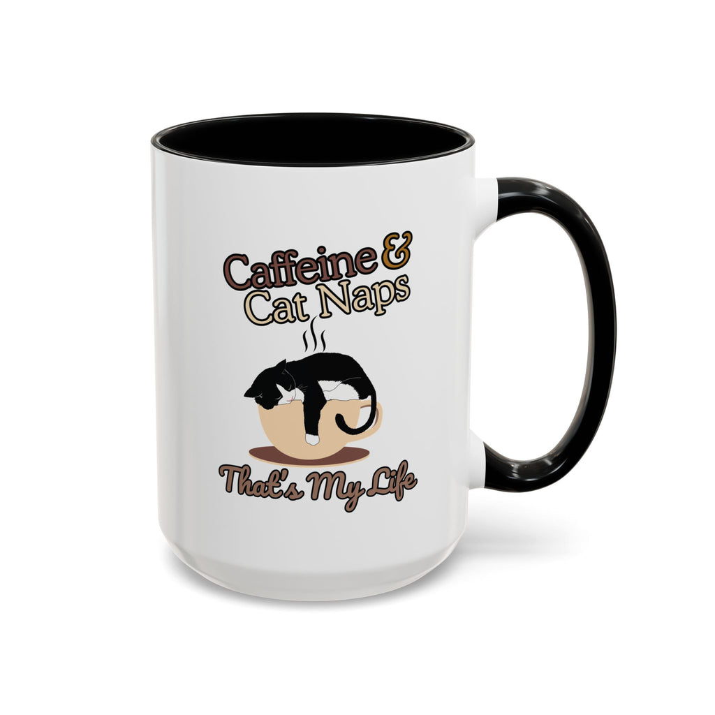 Coffee Mug - Caffeine & Cat Naps, Cat Lover Gift, Funny Cat Mug