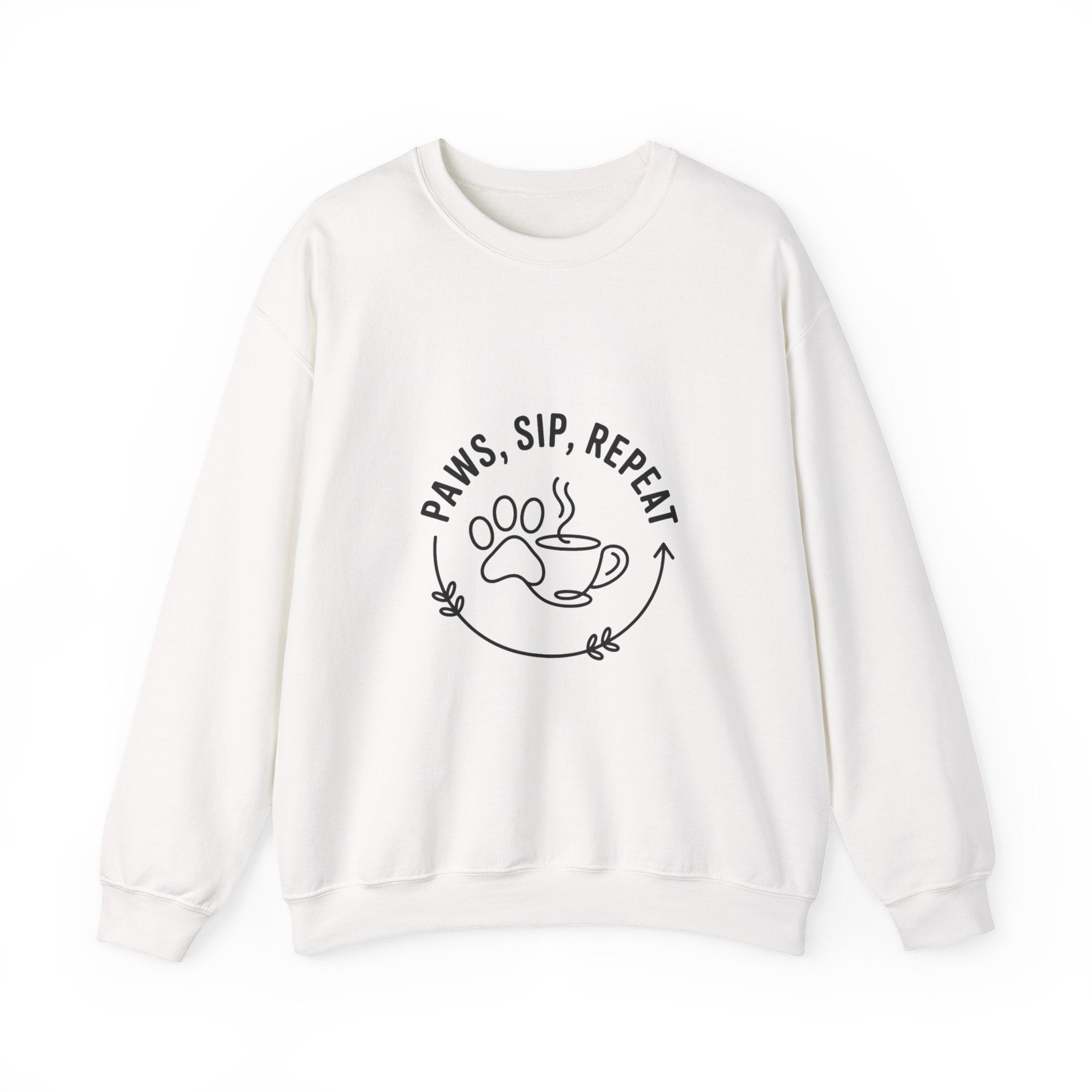 Paws, Sip, Repeat Crewneck Sweatshirt