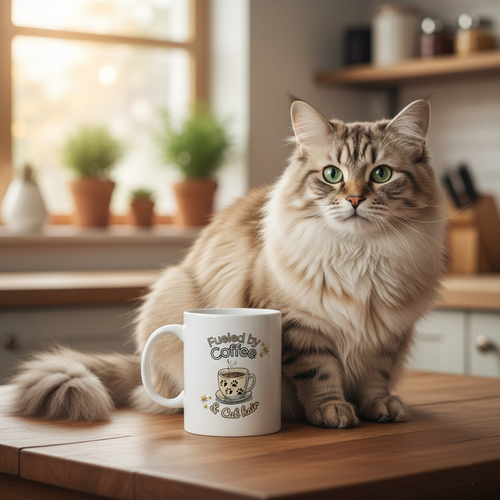 Fueled by Coffee and Cat Hair  Coffee Mug