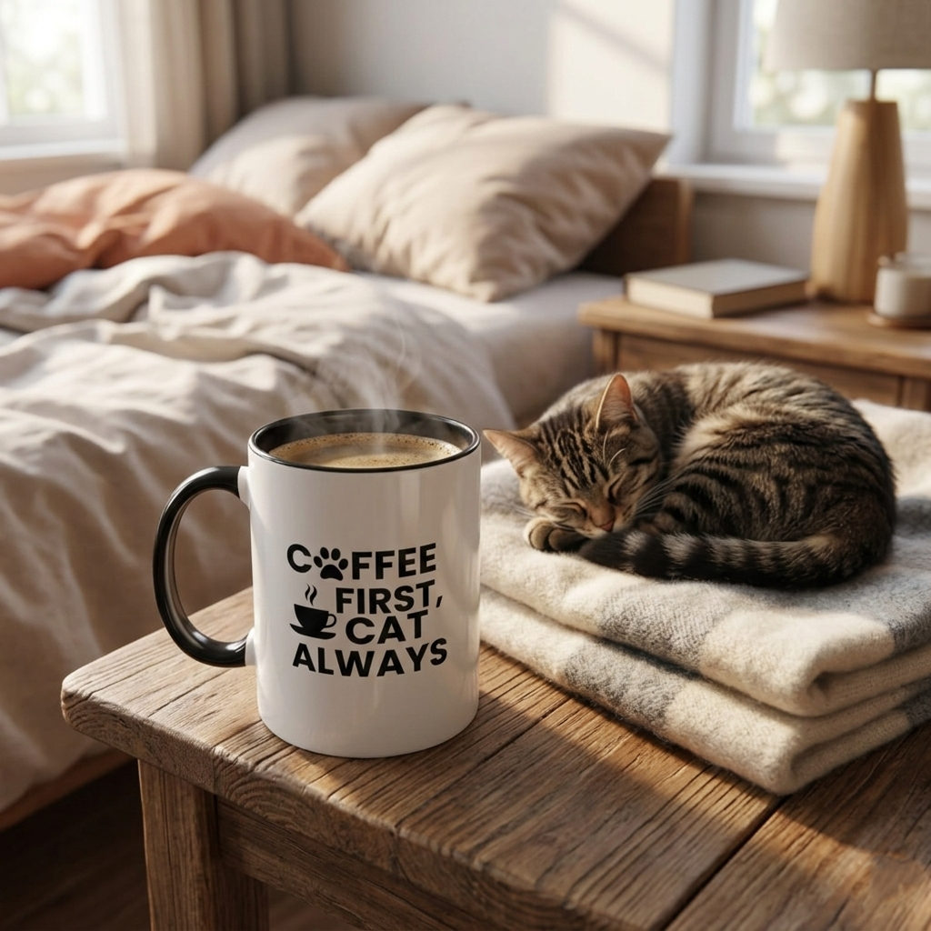 Coffee First, Cat Always Accent Mug (11/15oz)