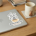Meow-gical Mornings Coffee Cat Sticker