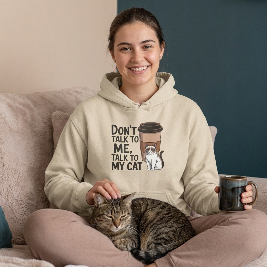 Don't Talk To Me, Talk To My Cat Hoodie