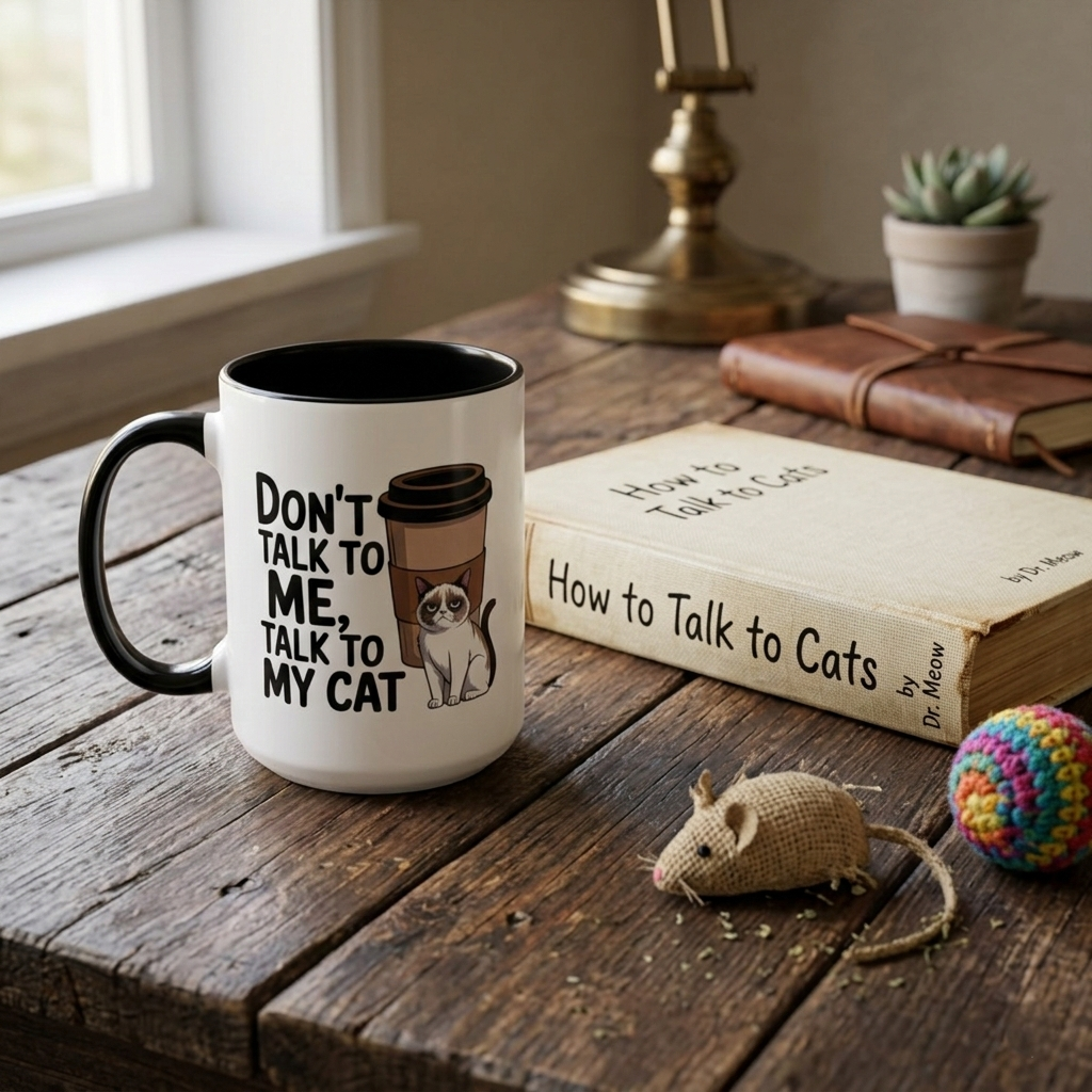 Don't Talk to Me, Talk to My Cat  Coffee Mug  (11/15oz)