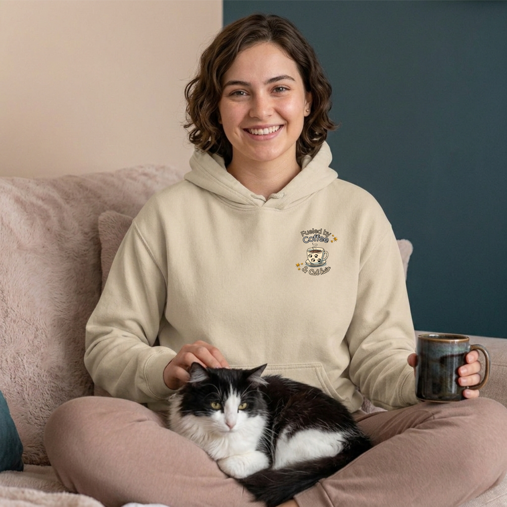 Fueled By Coffee & Cat Hair  Hoodie