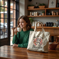 My Cat Is My Barista Canvas Tote Bag