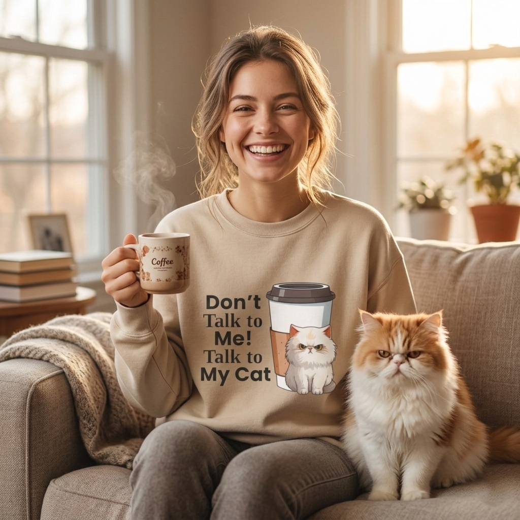 Don't Talk to Me! Talk to My Cat  Sweatshirt