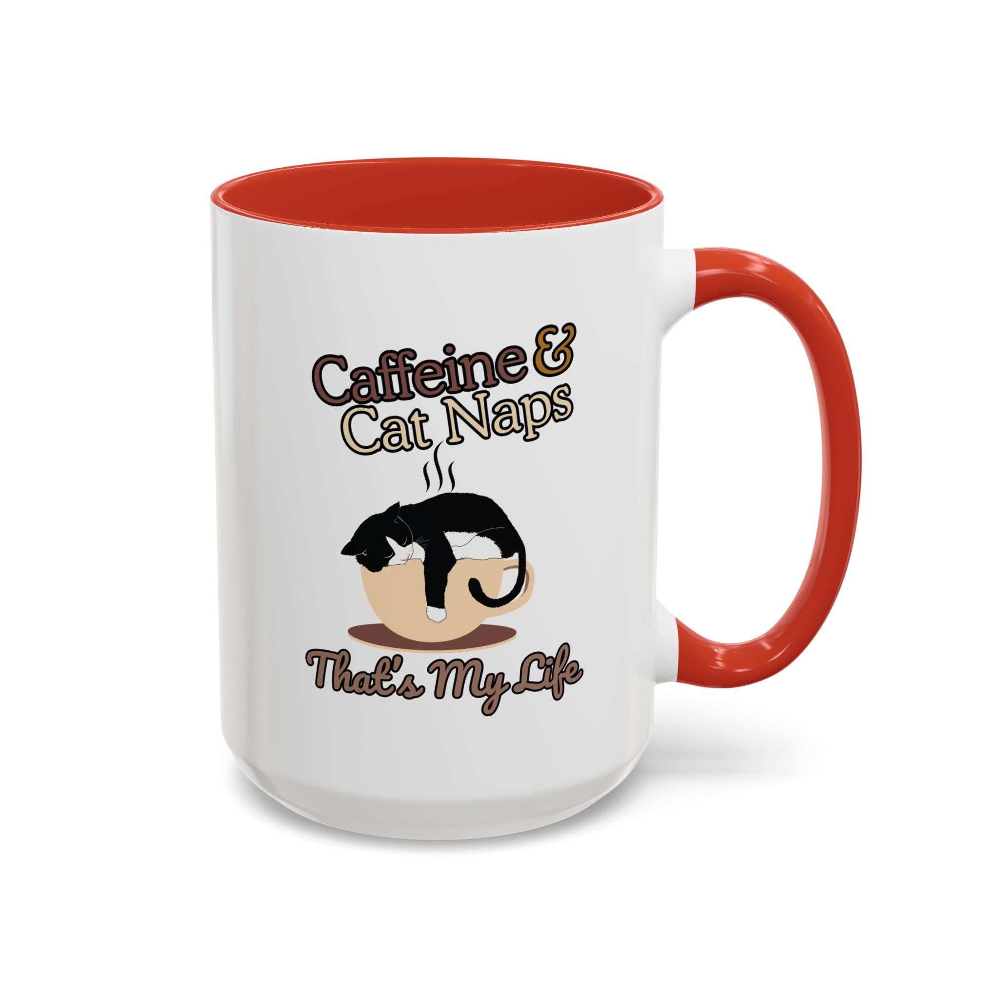 Coffee Mug - Caffeine & Cat Naps, Cat Lover Gift, Funny Cat Mug