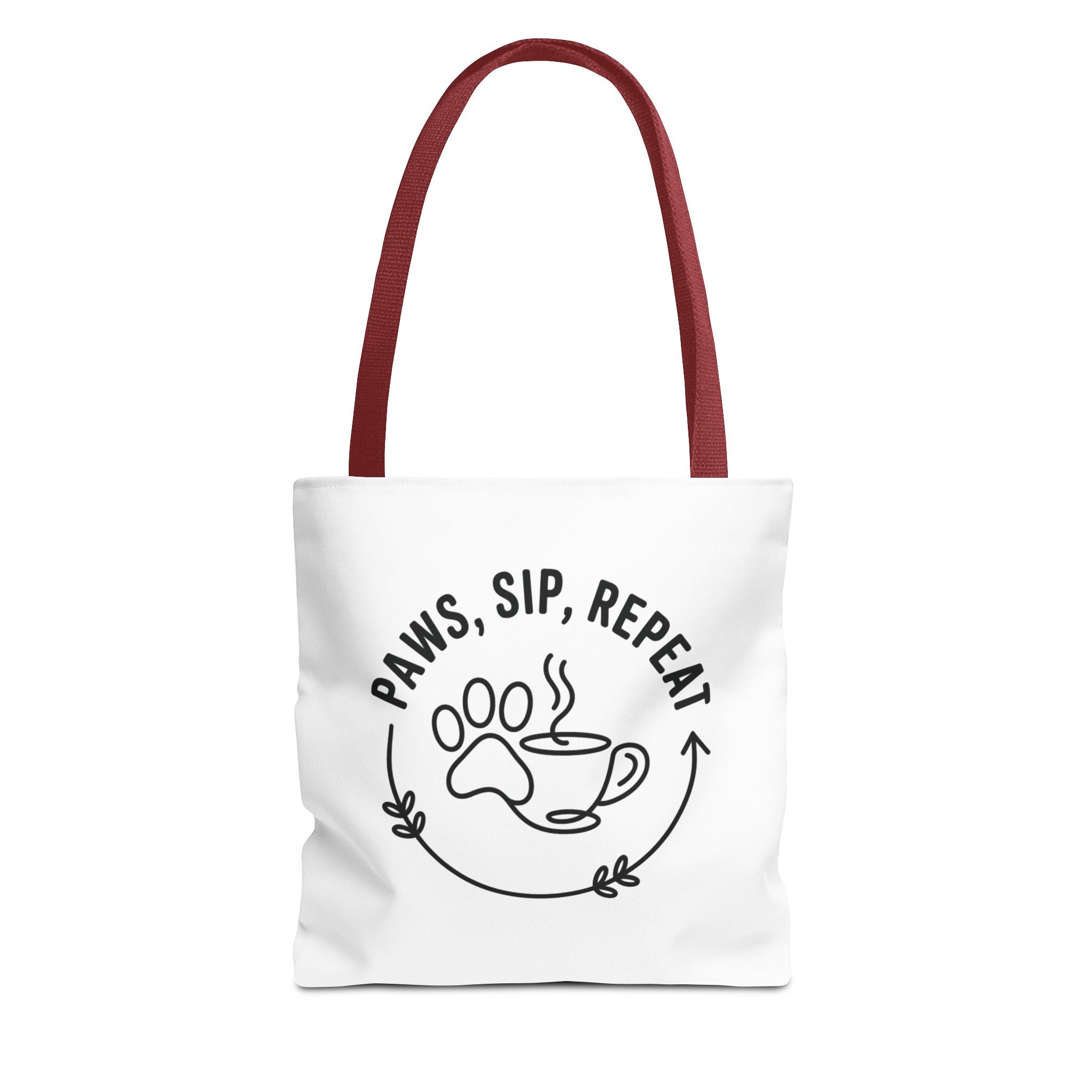 Paws, Sip, Repeat Canvas Tote Bag