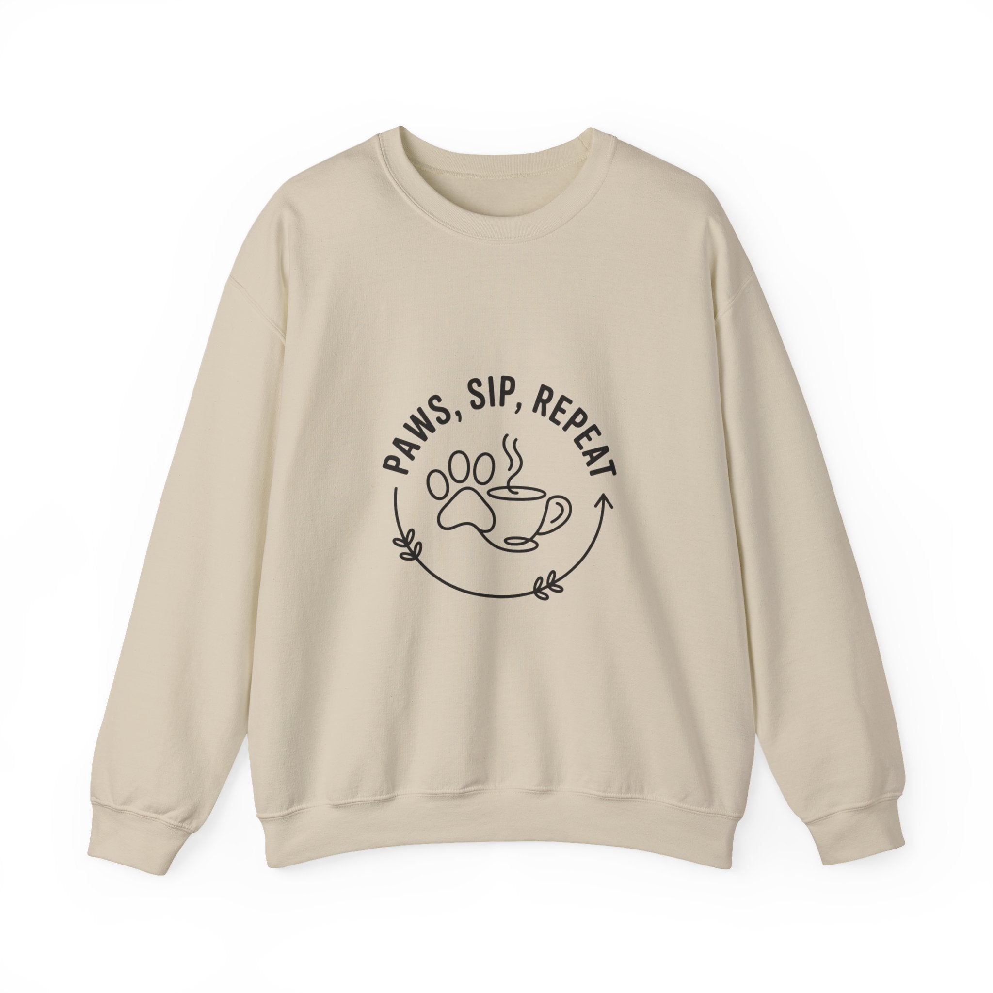 Paws, Sip, Repeat Crewneck Sweatshirt