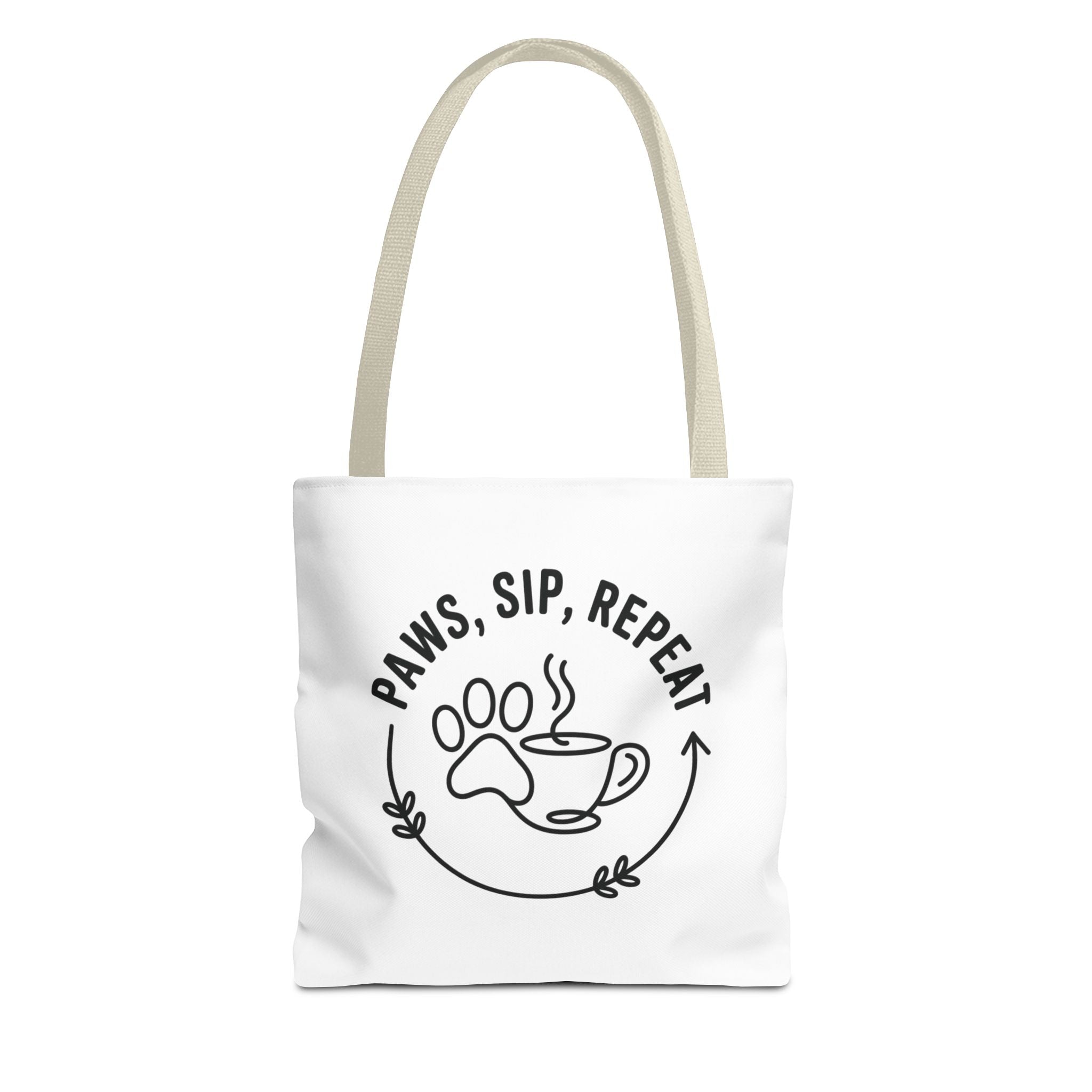 Paws, Sip, Repeat Canvas Tote Bag