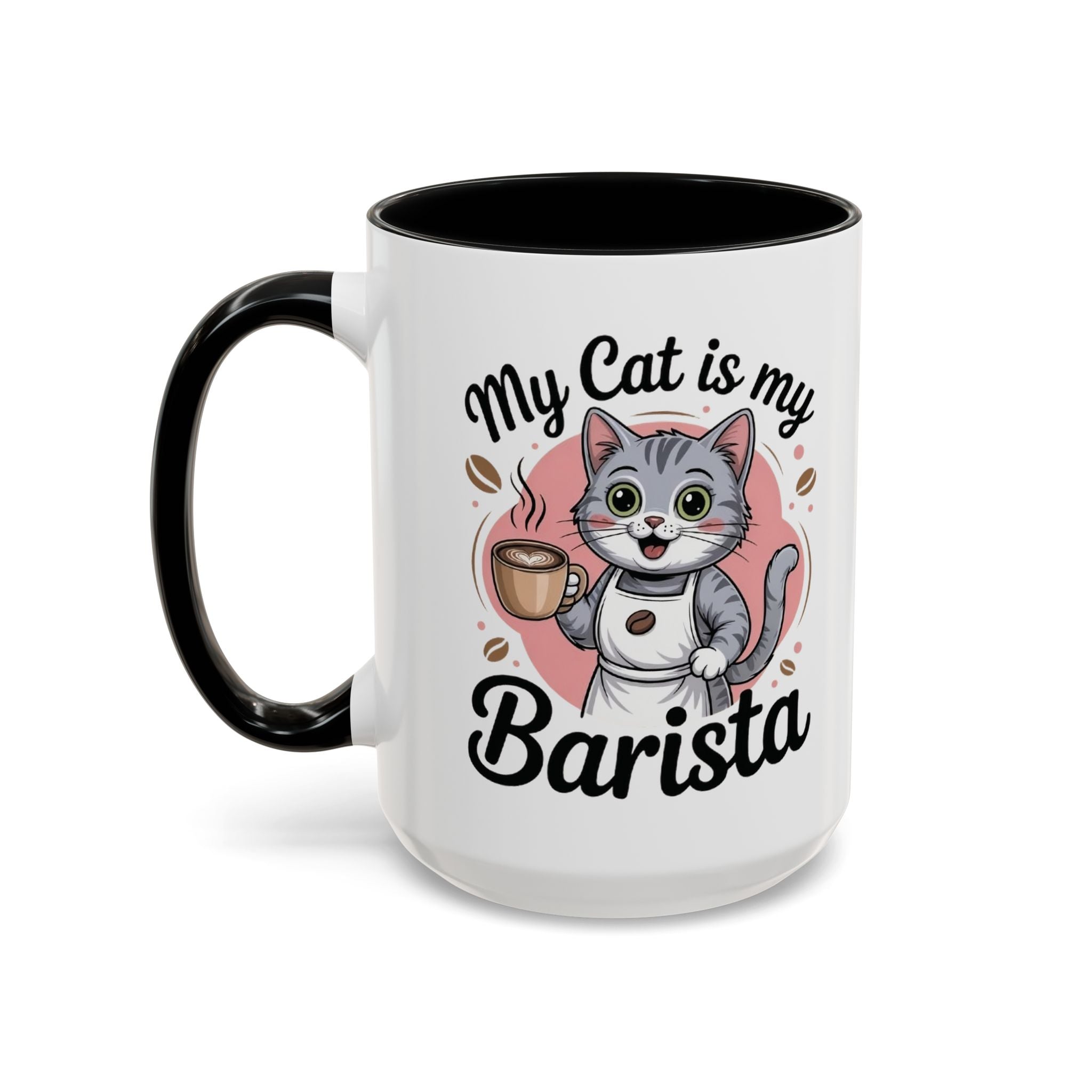 Cat Barista Coffee Mug | Funny Cat Lover Gift | Cute Pet Mug | Unique Tea Cup | Cozy Home Decor | Cat Mom Gift | Animal Lover Mug