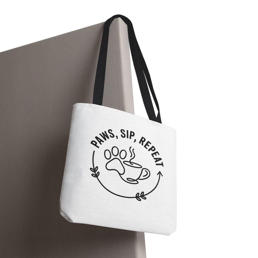 Paws, Sip, Repeat Canvas Tote Bag