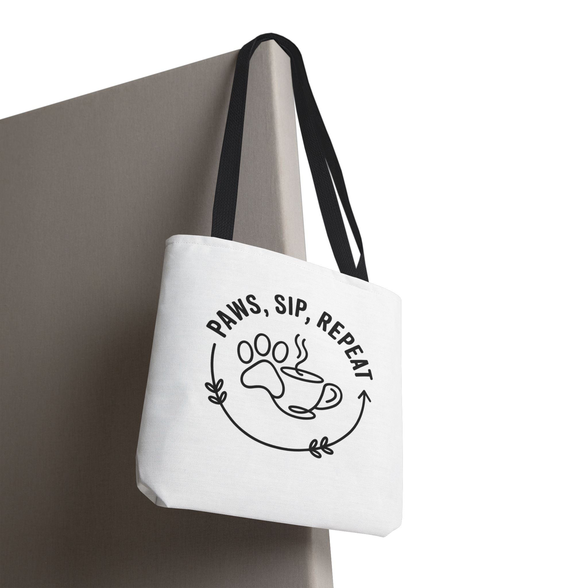 Paws, Sip, Repeat Canvas Tote Bag