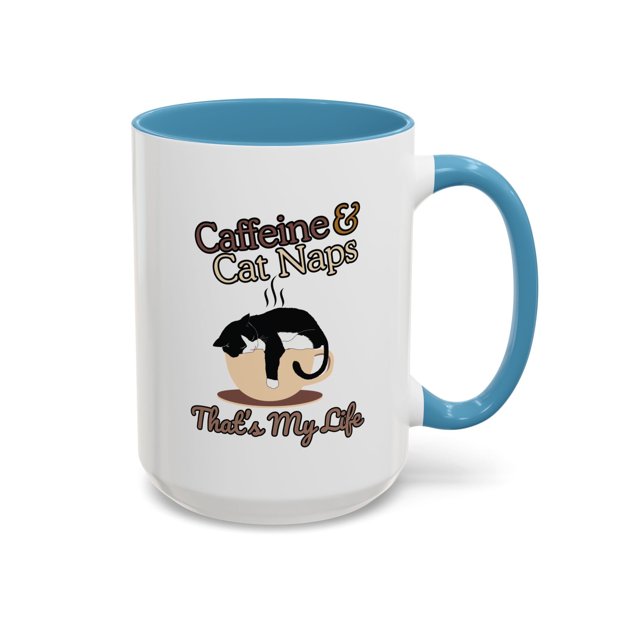 Coffee Mug - Caffeine & Cat Naps, Cat Lover Gift, Funny Cat Mug