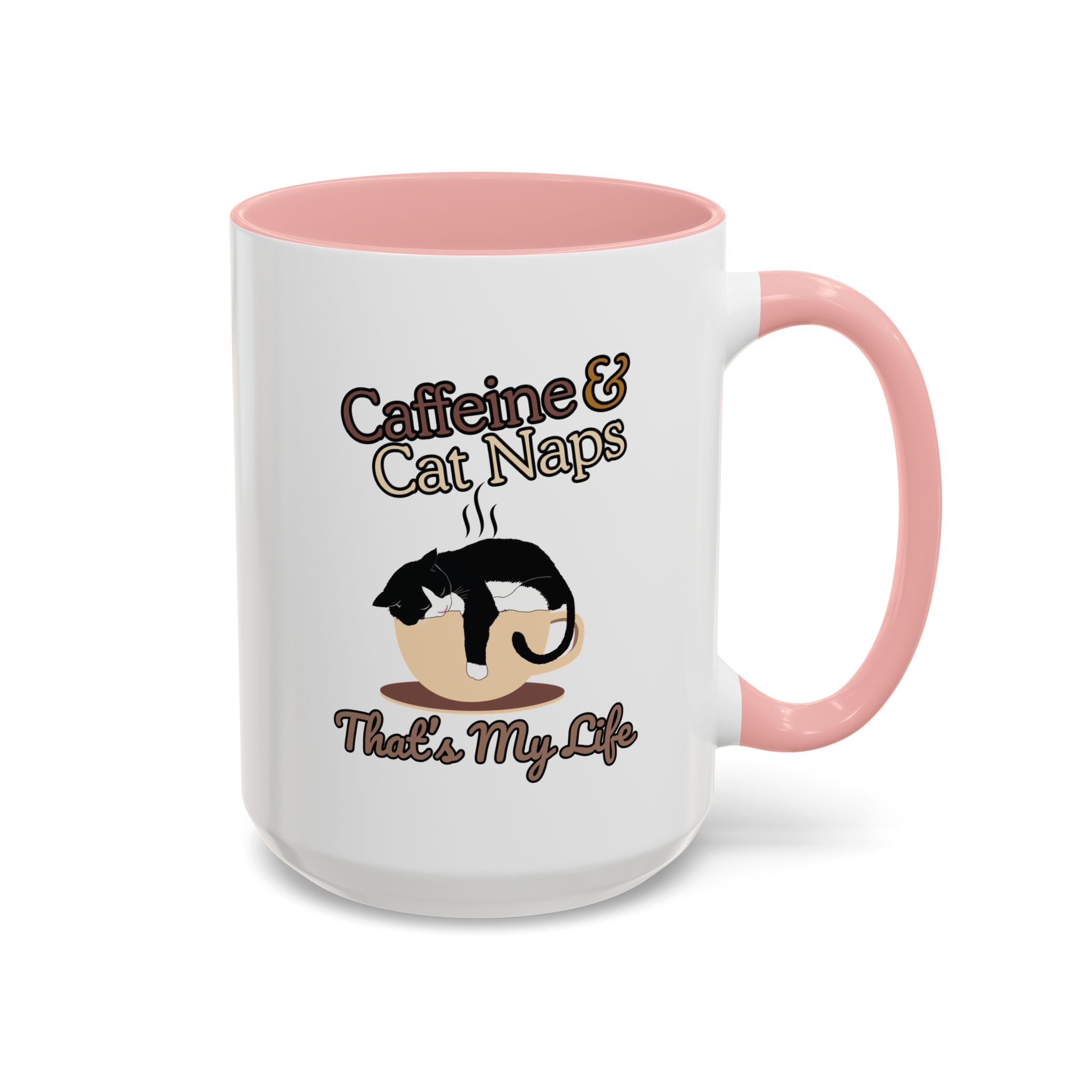 Coffee Mug - Caffeine & Cat Naps, Cat Lover Gift, Funny Cat Mug