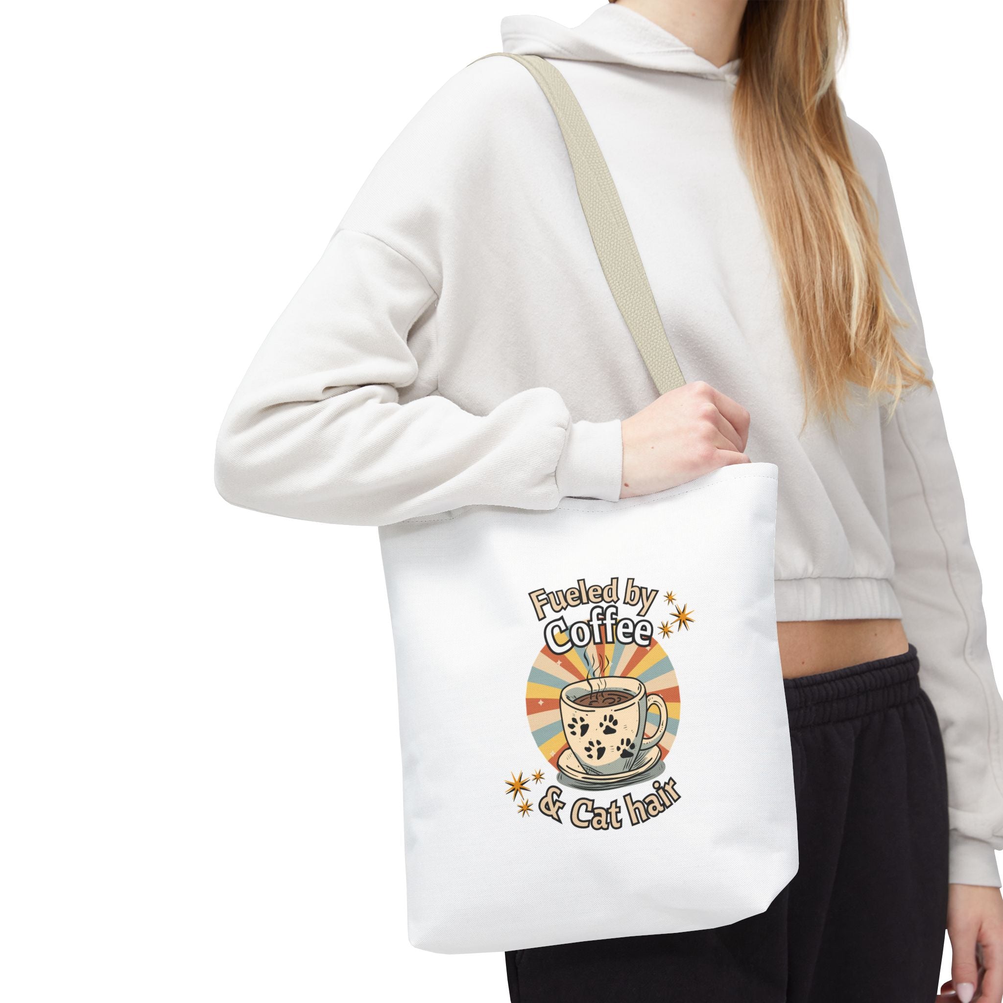 Fueled by Coffee and Cat Hair Eco-Friendly Tote Bag
