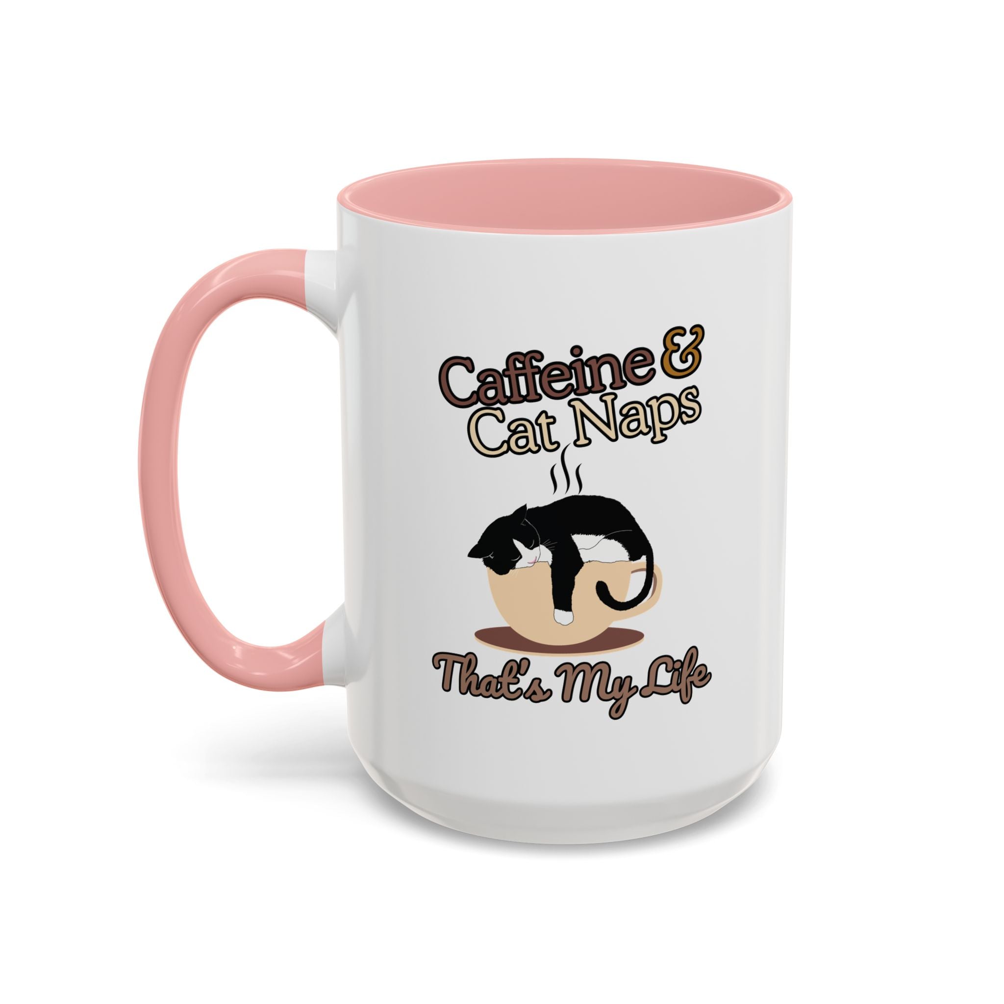 Coffee Mug - Caffeine & Cat Naps, Cat Lover Gift, Funny Cat Mug