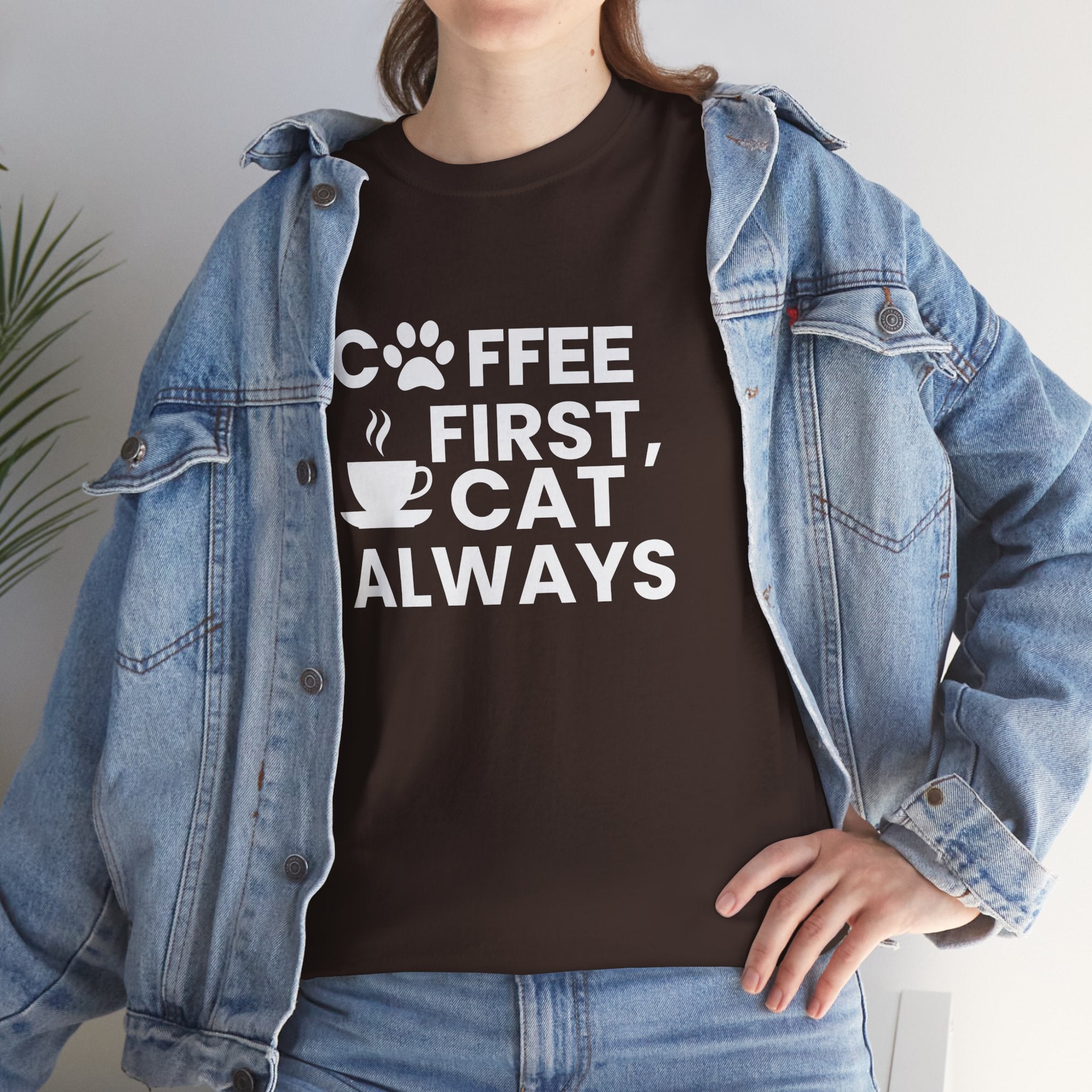 Coffee First, Cat Always T-Shirt