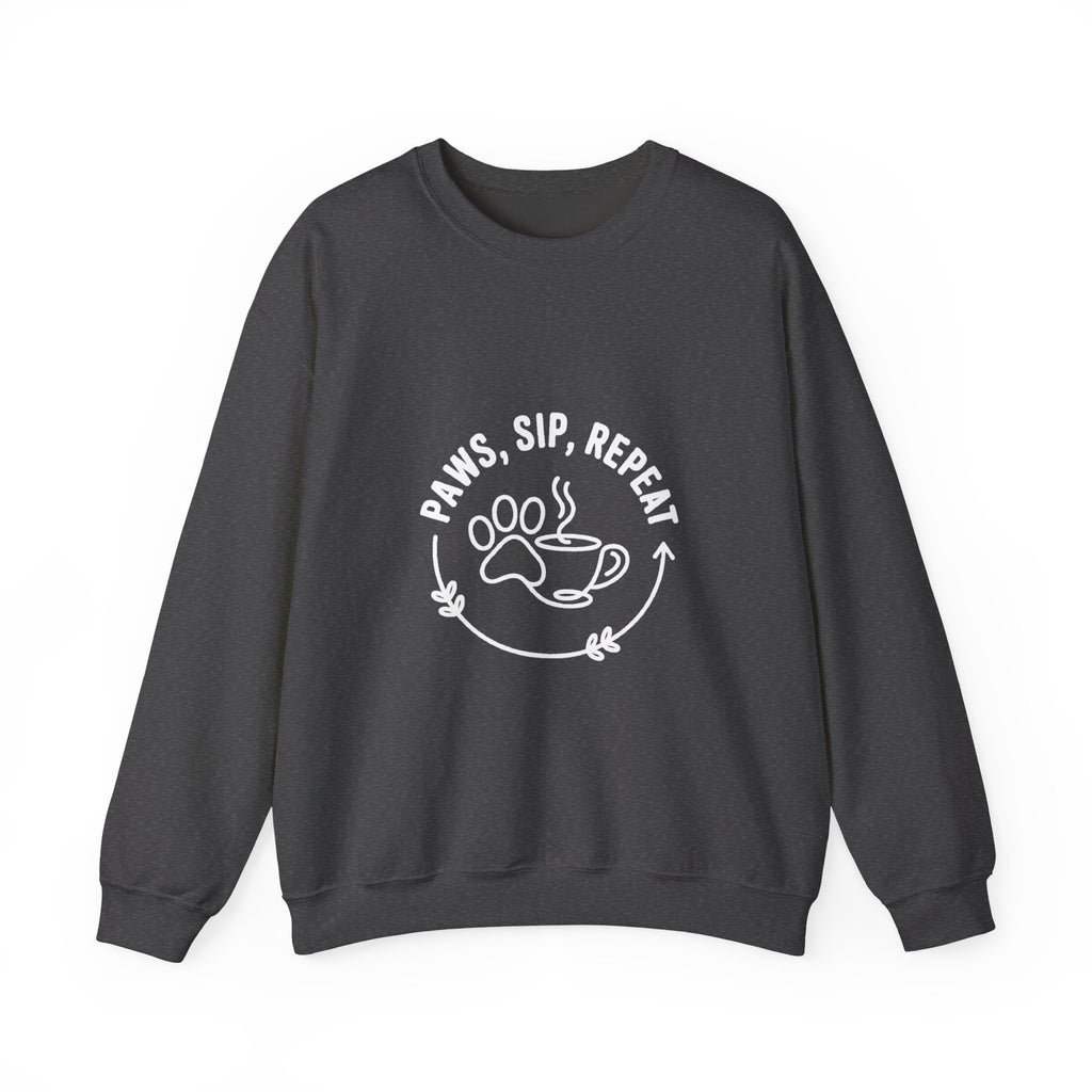 Paws, Sip, Repeat Crewneck Sweatshirt
