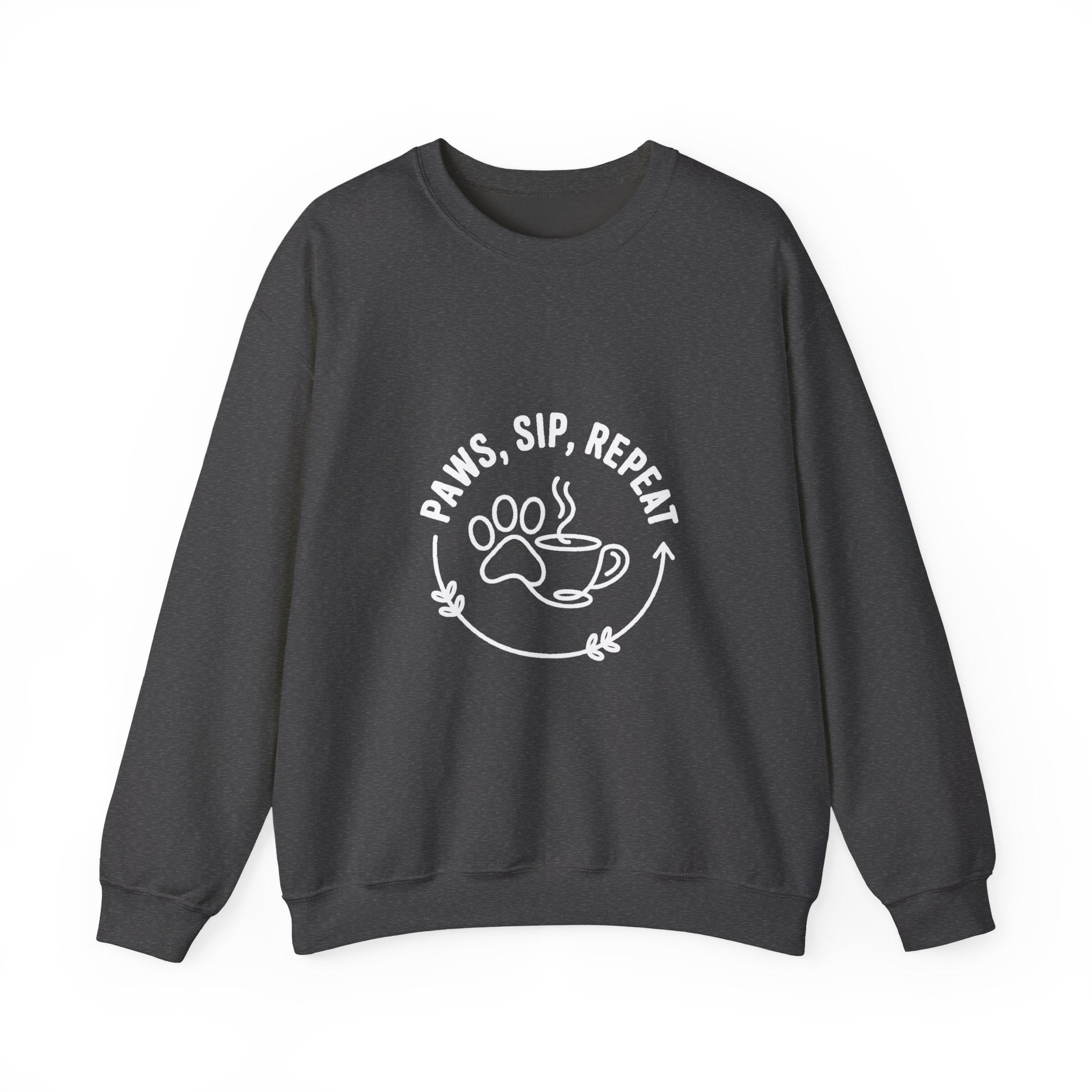 Paws, Sip, Repeat Crewneck Sweatshirt