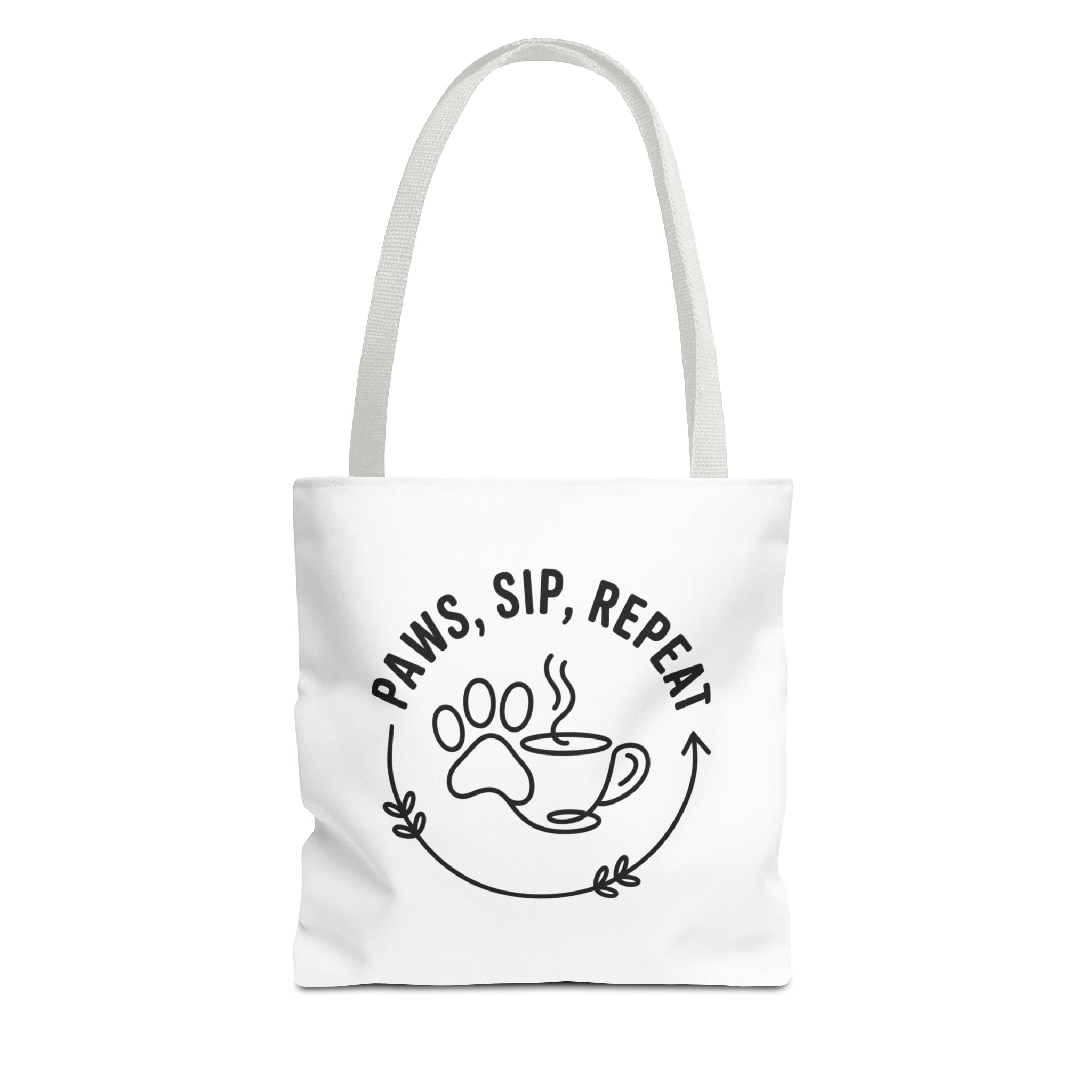 Paws, Sip, Repeat Canvas Tote Bag