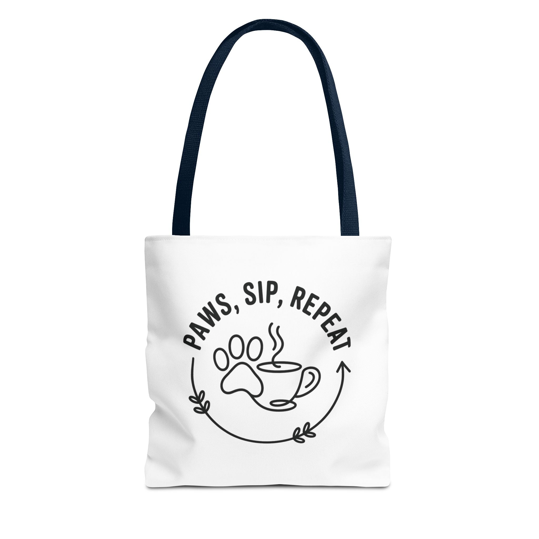 Paws, Sip, Repeat Canvas Tote Bag