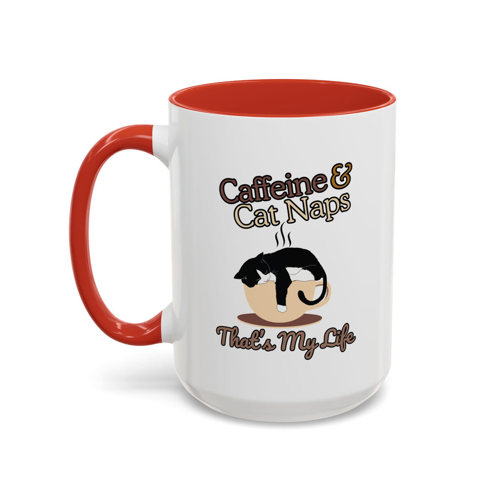 Coffee Mug - Caffeine & Cat Naps, Cat Lover Gift, Funny Cat Mug