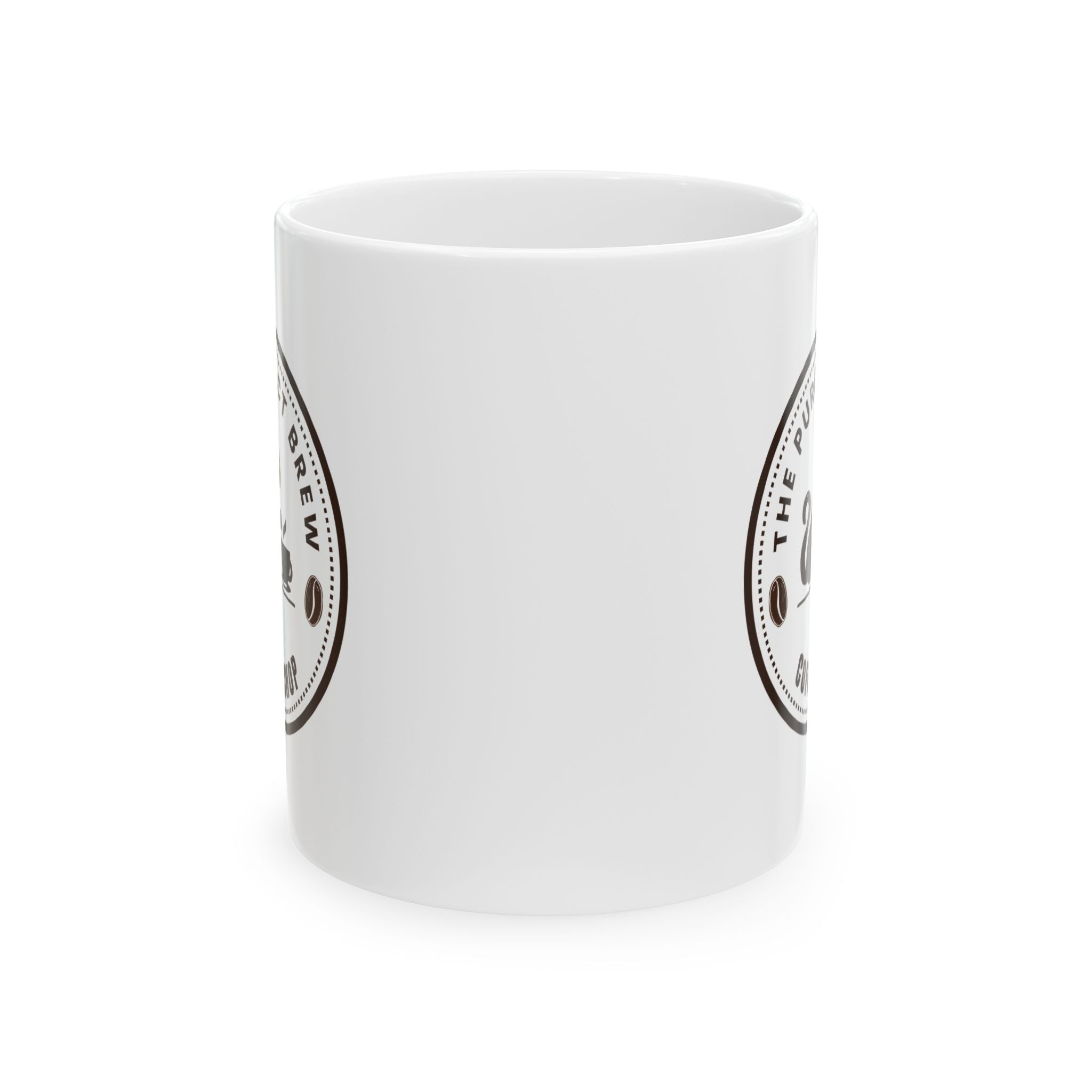The Purrfect Brew Coffee Shop Ceramic Mug