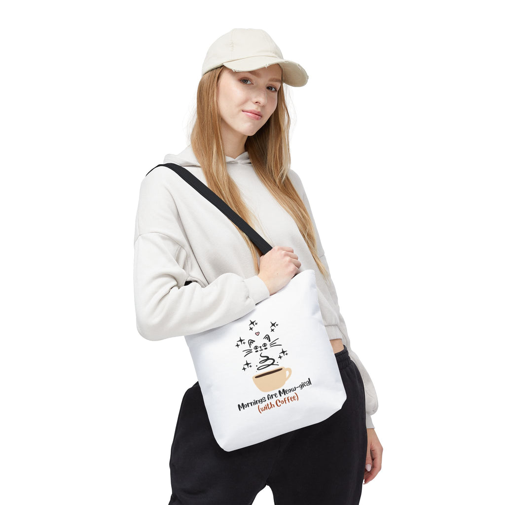 Mornings Are Meow-gical (With Coffee) Tote Bag