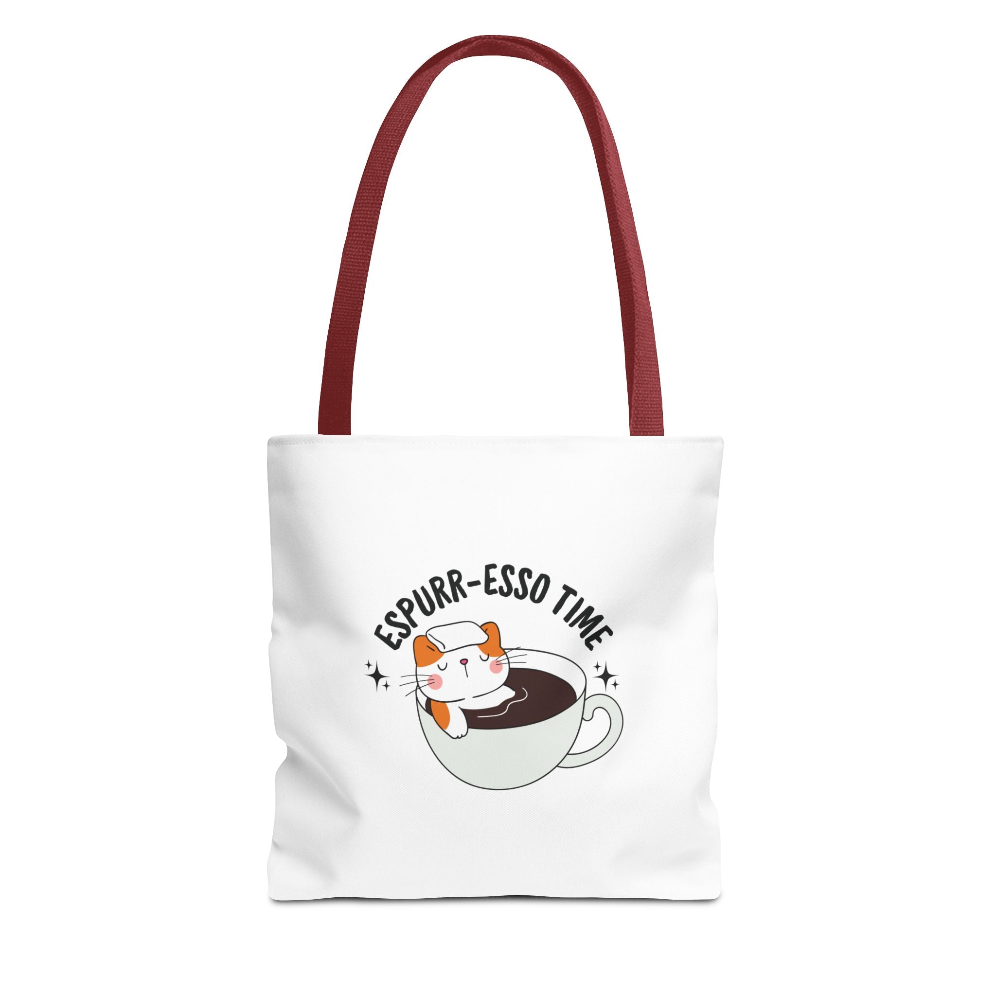 Espurr-Esso Tote Bag - AOP Tote, Animal-themed Accessories, Gift for Pet Owners/Coffee lovers